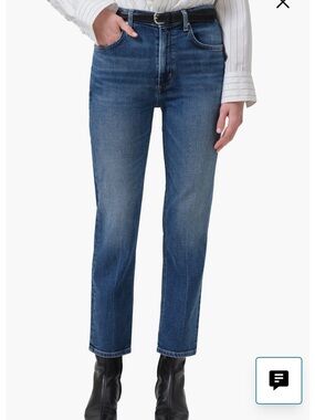 Citizens Of Humanity Mid Blue Straight Leg Jeans